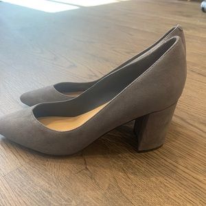 Marc Fisher grey block heels